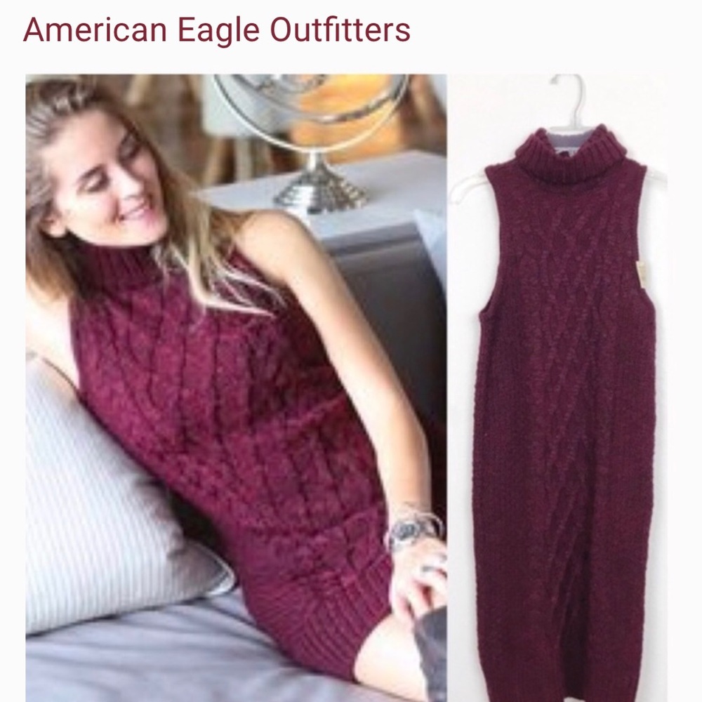 NEW! American Eagle Sleeveless Wool Turtleneck Dress